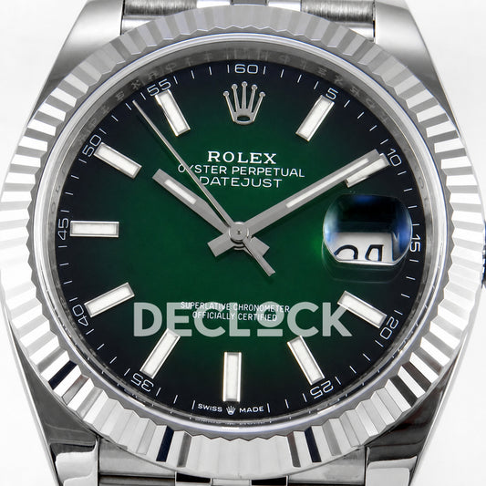 Rolex Datejust 41 126334 Green Ombre Jubilee RGF JH3235 Free Sprung