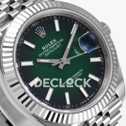 Rolex Datejust 41 126334 Green Ombre Jubilee RGF JH3235 Free Sprung