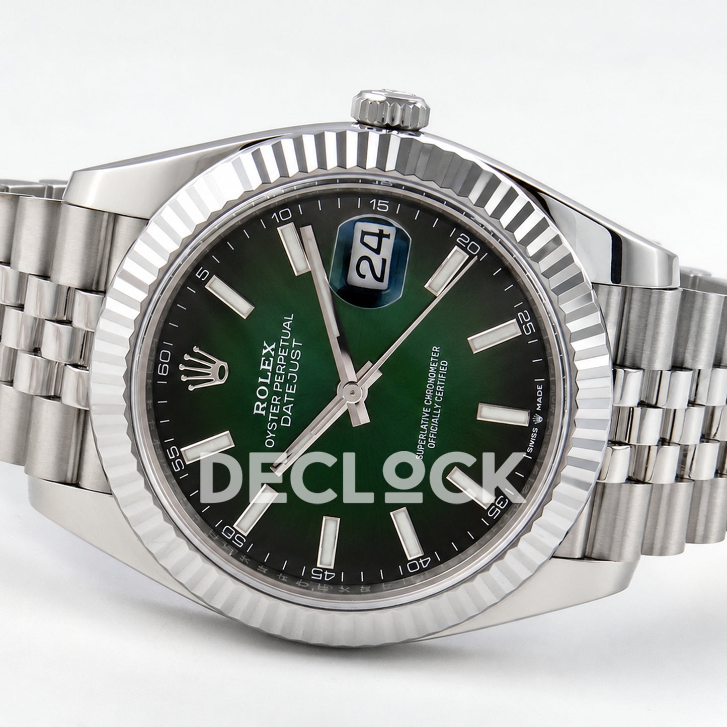Rolex Datejust 41 126334 Green Ombre Jubilee RGF JH3235 Free Sprung