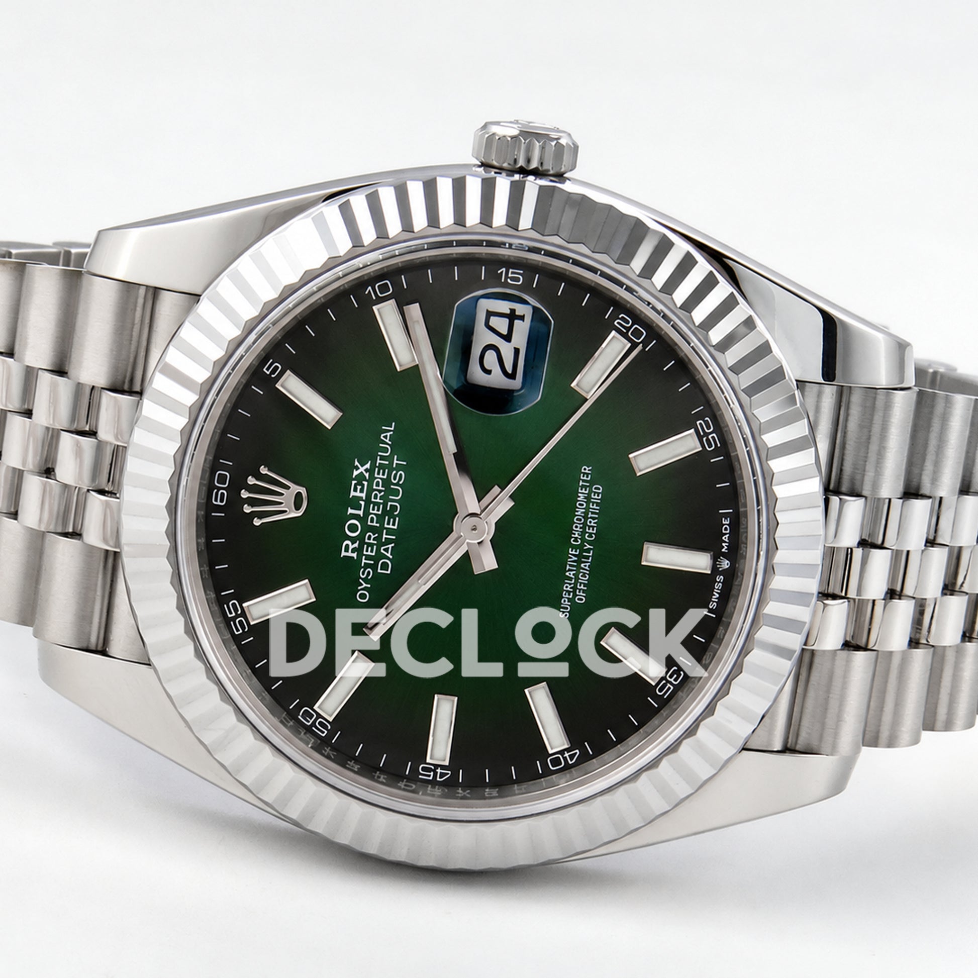 Rolex Datejust 41 126334 Green Ombre Jubilee RGF JH3235 Free Sprung