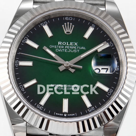 Rolex Datejust 41 126334 Green Ombre Jubilee ERF JH3235 Free Sprung
