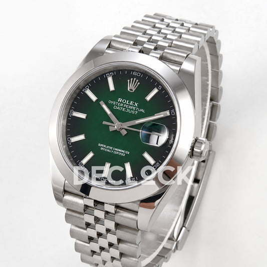 Rolex Datejust 41 126300 Green Ombre Jubilee ERF JH3235 Free Sprung