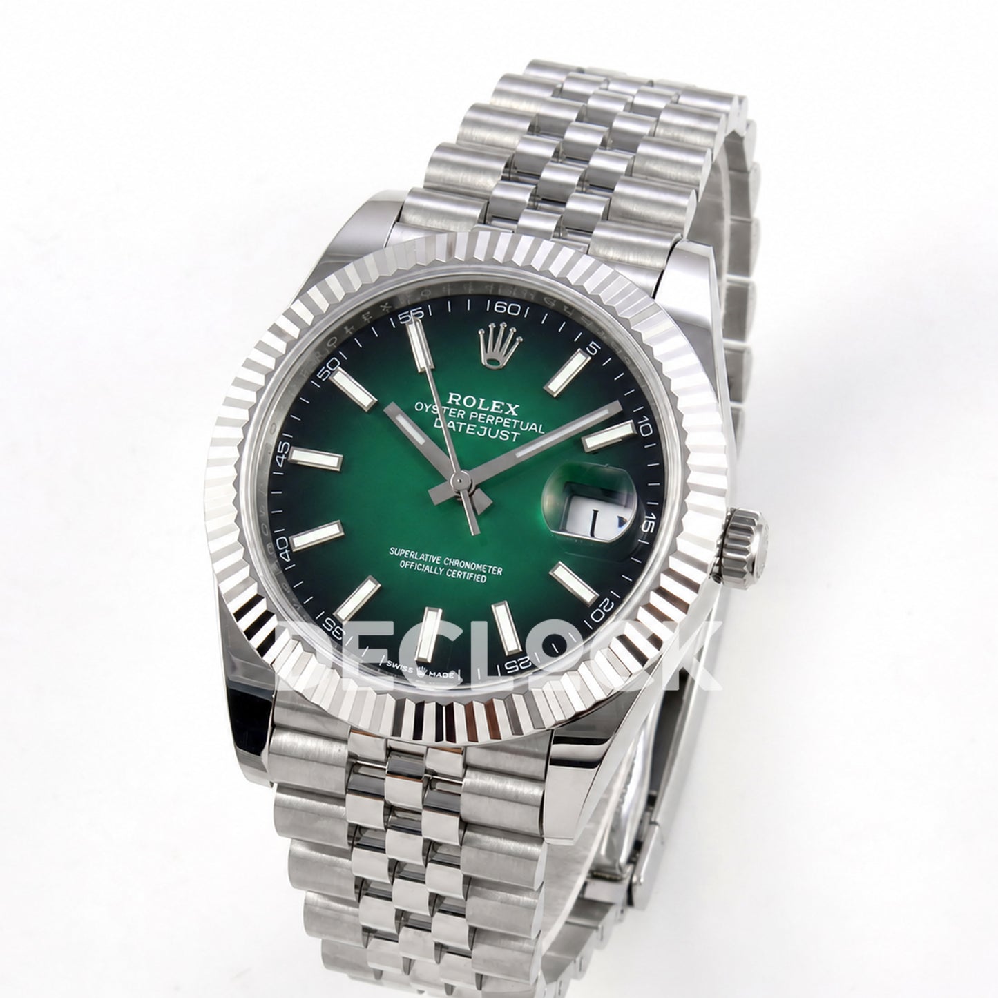 Rolex Datejust 41 126334 Green Ombre Jubilee QF V2 JH3235 Free Sprung