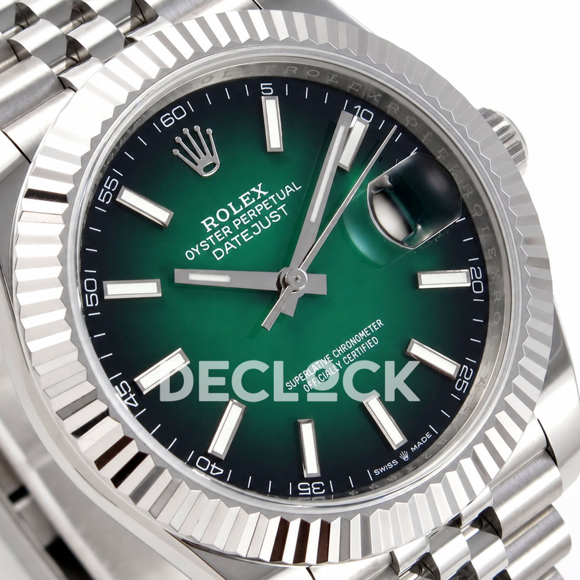 Rolex Datejust 41 126334 Green Ombre Jubilee QF V2 JH3235 Free Sprung