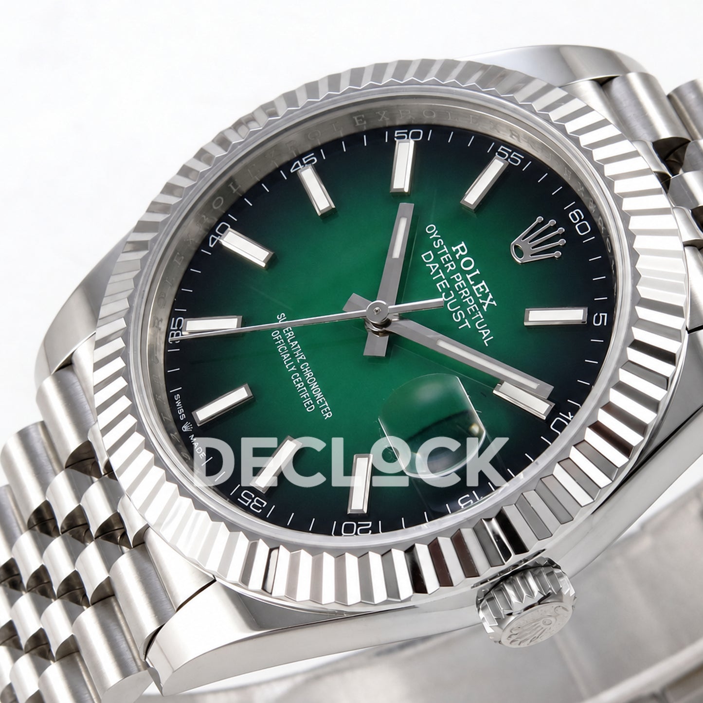 Rolex Datejust 41 126334 Green Ombre Jubilee QF V2 JH3235 Free Sprung
