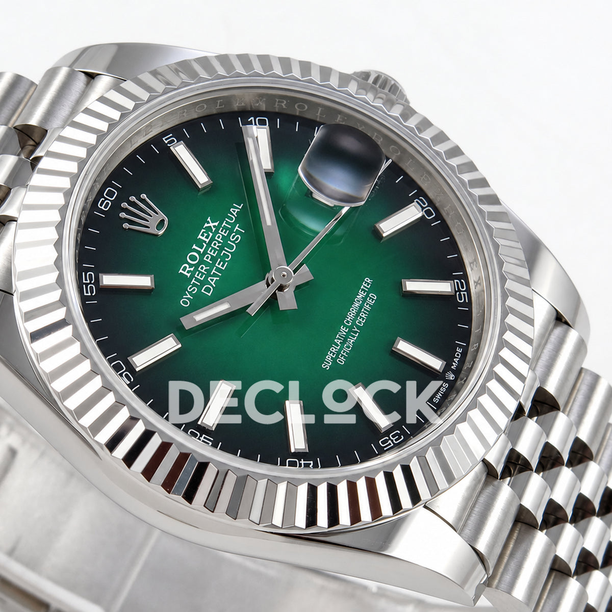 Rolex Datejust 41 126334 Green Ombre Jubilee QF V2 JH3235 Free Sprung
