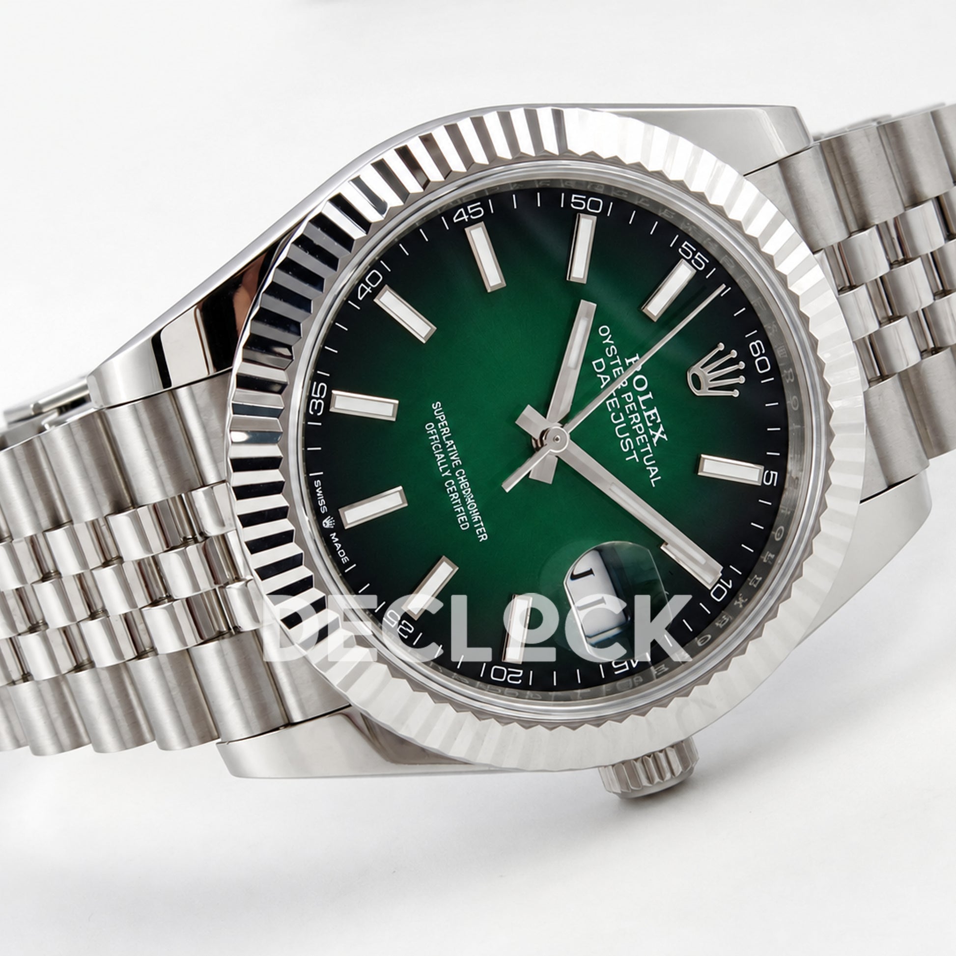 Rolex Datejust 41 126334 Green Ombre Jubilee QF V2 JH3235 Free Sprung