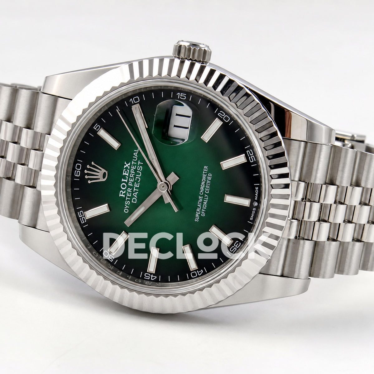 Rolex Datejust 41 126334 Green Ombre Jubilee QF V2 JH3235 Free Sprung