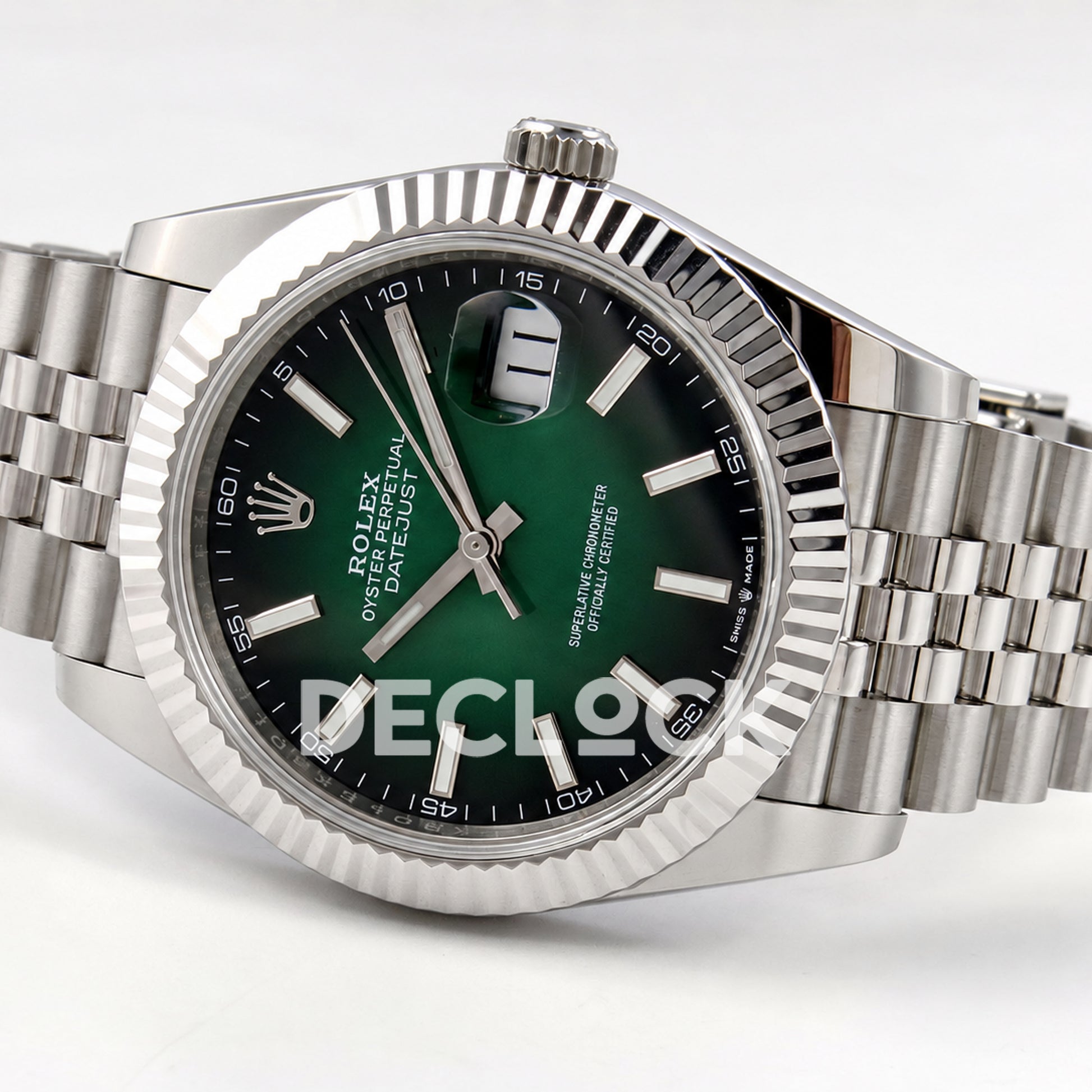 Rolex Datejust 41 126334 Green Ombre Jubilee QF V2 JH3235 Free Sprung