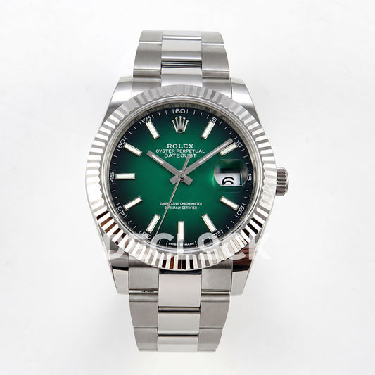Rolex Datejust 41 126334 Green Ombre Oyster QF V2 JH3235 Free Sprung