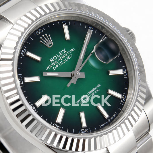 Rolex Datejust 41 126334 Green Ombre Oyster QF V2 JH3235 Free Sprung