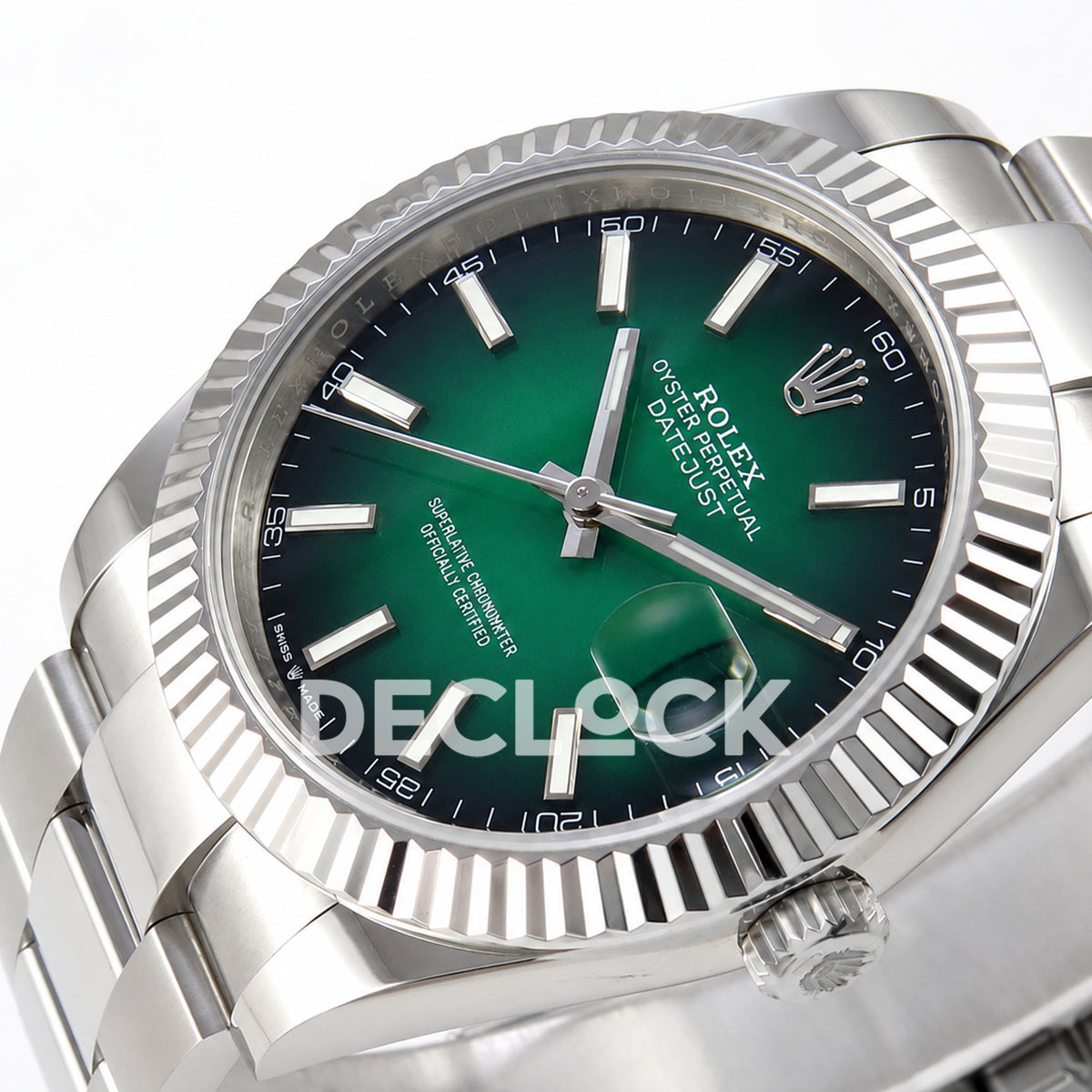 Rolex Datejust 41 126334 Green Ombre Oyster QF V2 JH3235 Free Sprung