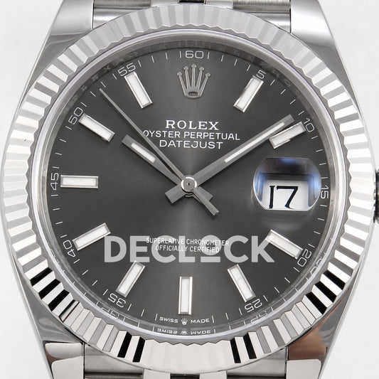 Rolex Datejust 41 126334 Grey Stick Dial Jubilee SEEK VR3235