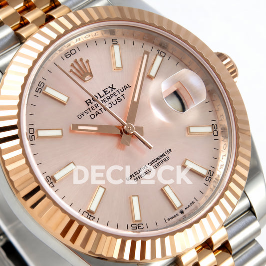 Rolex Datejust 41 126331 Rose Gold Stick Dial Jubilee RGF JH3235