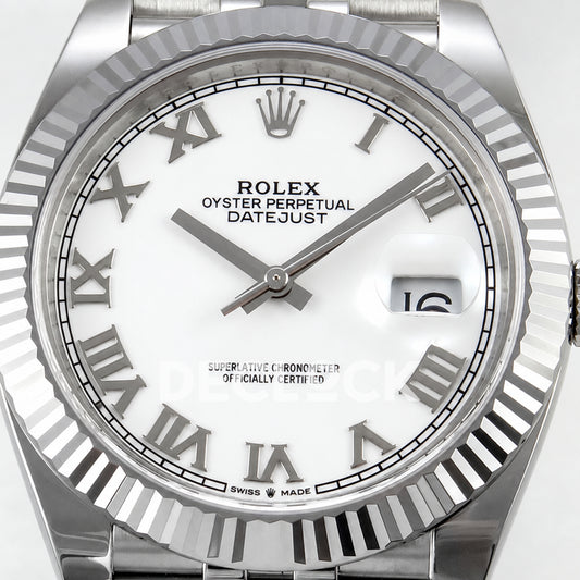 Rolex Datejust 41 126334 White Roman Dial Jubilee RGF JH3235