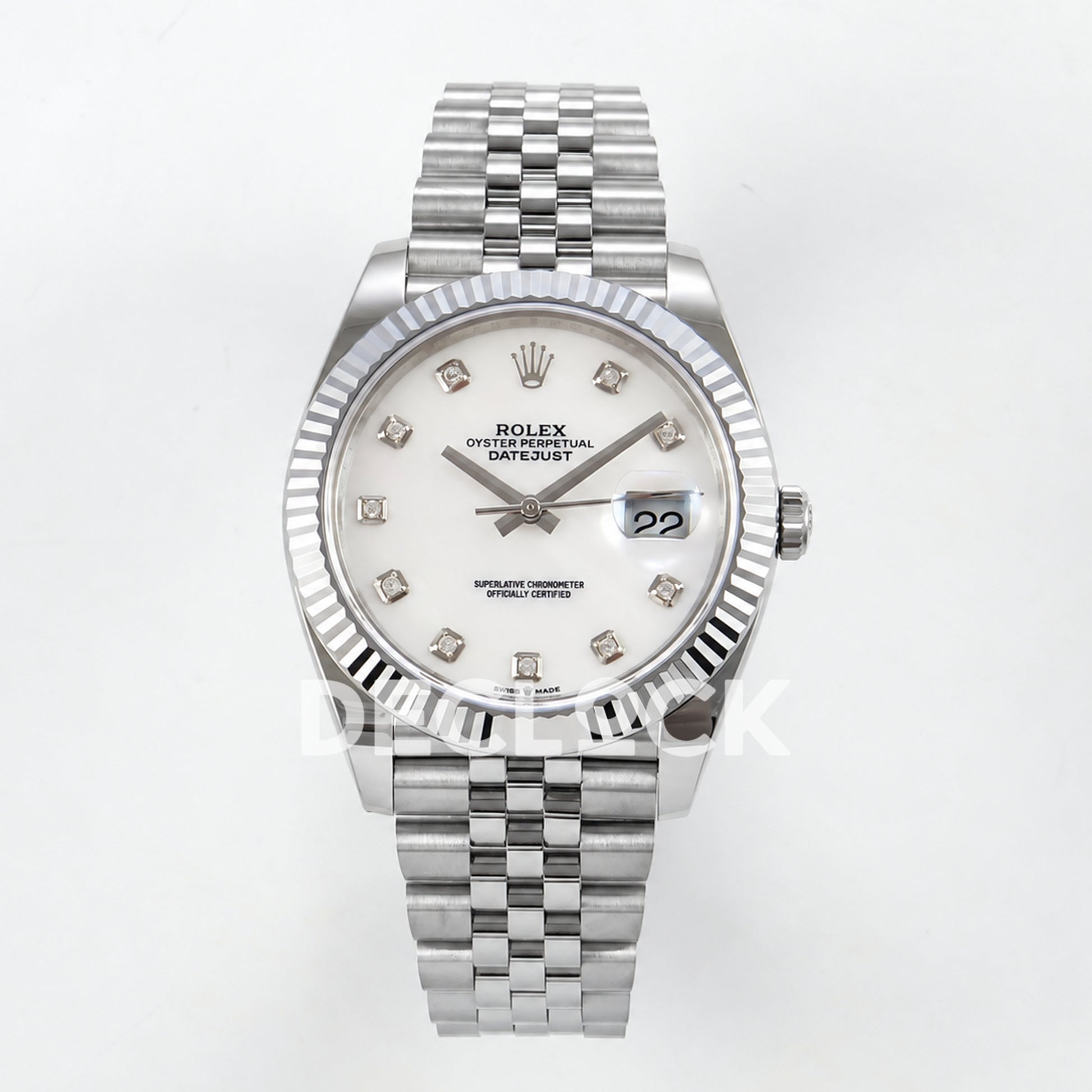 Rolex Datejust 41 126334 White MOP Diamonds Jubilee RGF JH3235