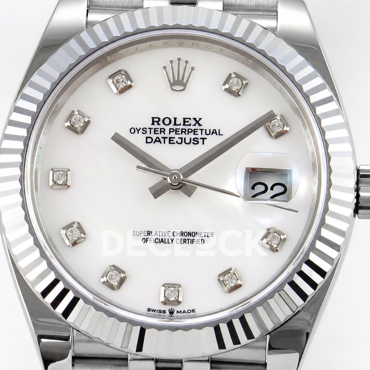 Rolex Datejust 41 126334 White MOP Diamonds Jubilee RGF JH3235