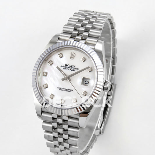 Rolex Datejust 41 126334 White MOP Diamonds Jubilee RGF JH3235