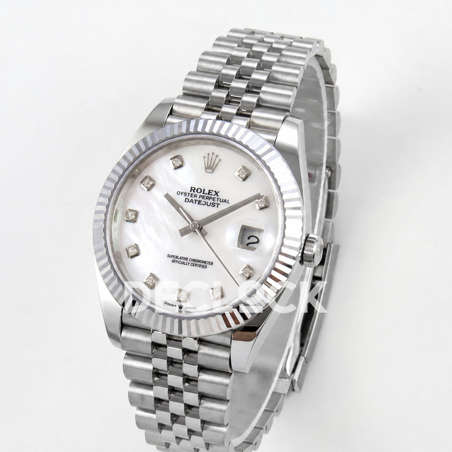 Rolex Datejust 41 126334 White MOP Diamonds Jubilee RGF JH3235