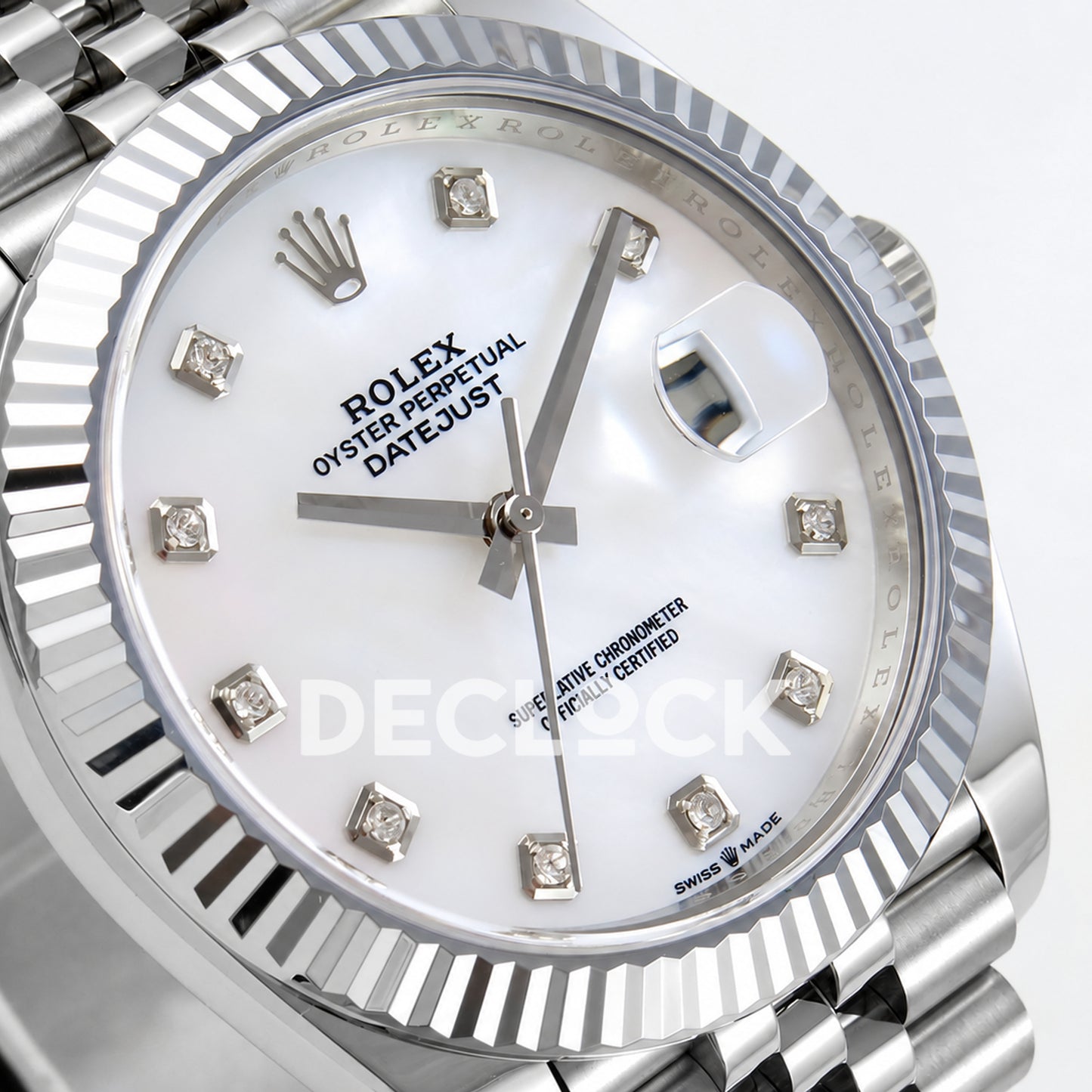 Rolex Datejust 41 126334 White MOP Diamonds Jubilee RGF JH3235