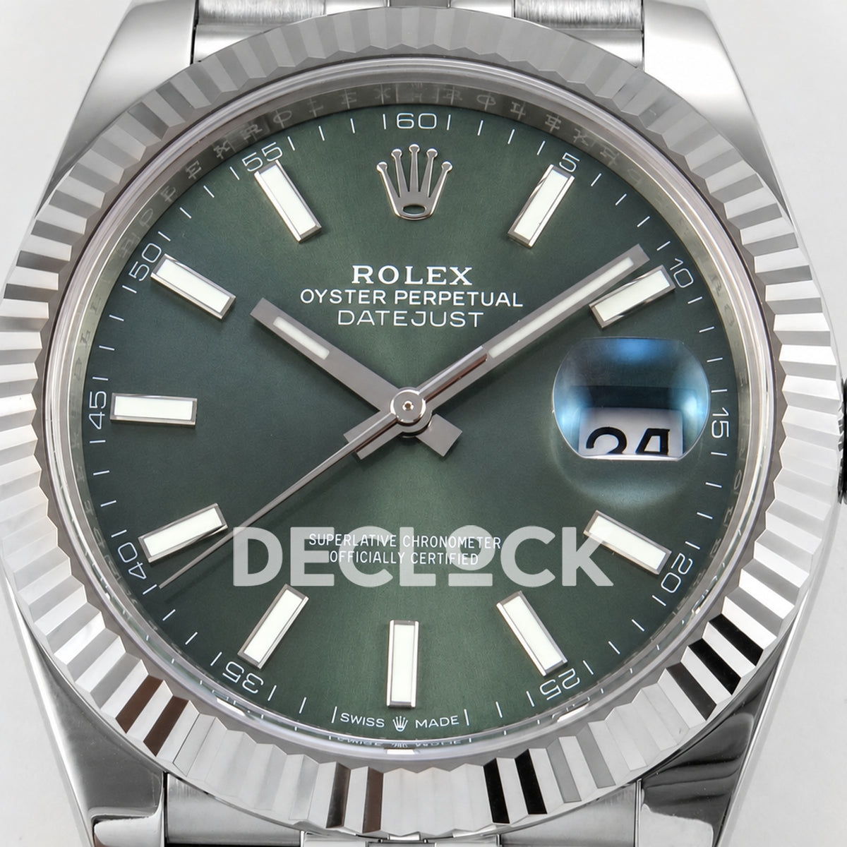 Rolex Datejust 41 126334 Green Stick Dial Jubilee RGF JH3235