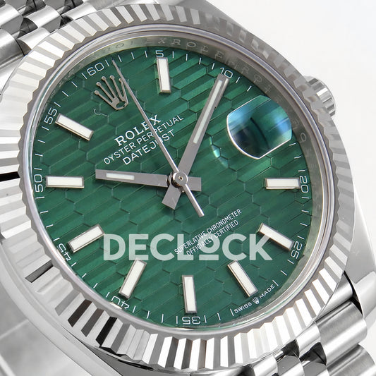 Rolex Datejust 41 126334 Green Textured Dial Jubilee RGF JH3235