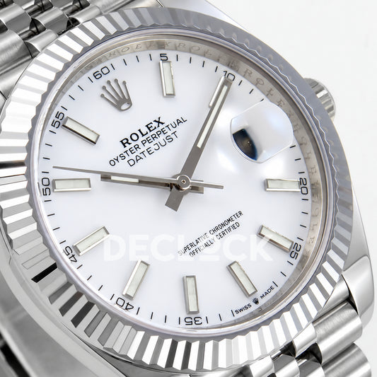 Rolex Datejust 41 126334 White Stick Dial Jubilee RGF JH3235