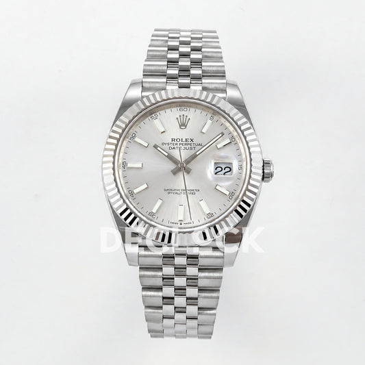 Rolex Datejust 41 126334 Silver Stick Dial Jubilee RGF JH3235