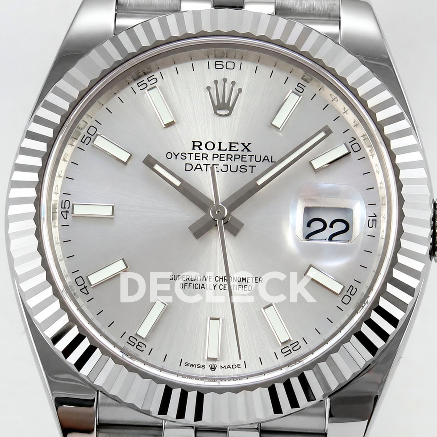 Rolex Datejust 41 126334 Silver Stick Dial Jubilee RGF JH3235