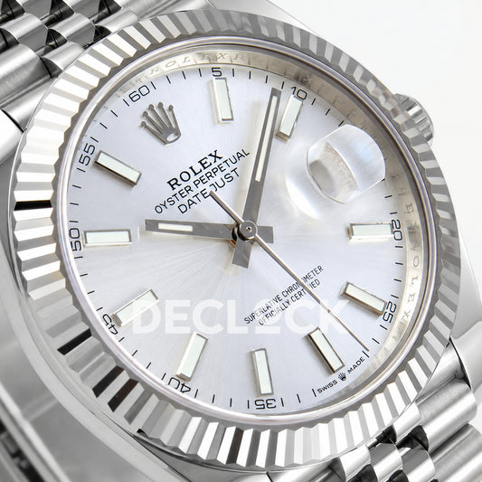 Rolex Datejust 41 126334 Silver Stick Dial Jubilee RGF JH3235