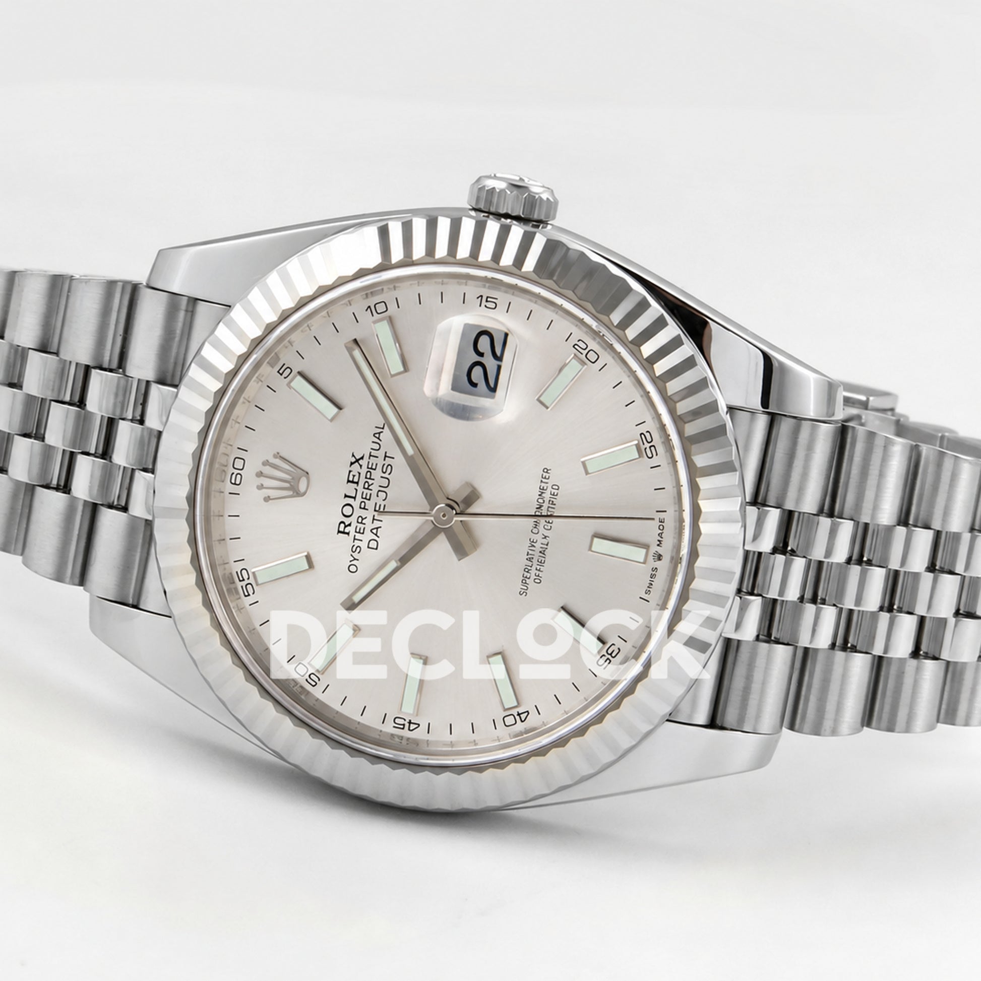 Rolex Datejust 41 126334 Silver Stick Dial Jubilee RGF JH3235