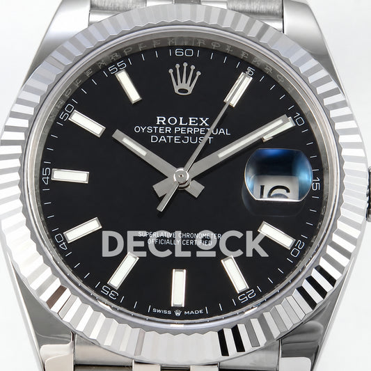 Rolex Datejust 41 126334 Black Stick Dial Jubilee RGF JH3235