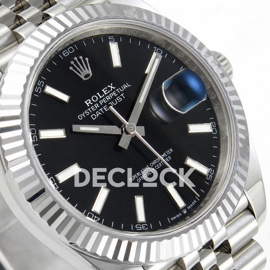 Rolex Datejust 41 126334 Black Stick Dial Jubilee RGF JH3235