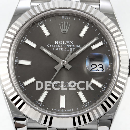 Rolex Datejust 41 126334 Grey Stick Dial Jubilee RGF JH3235