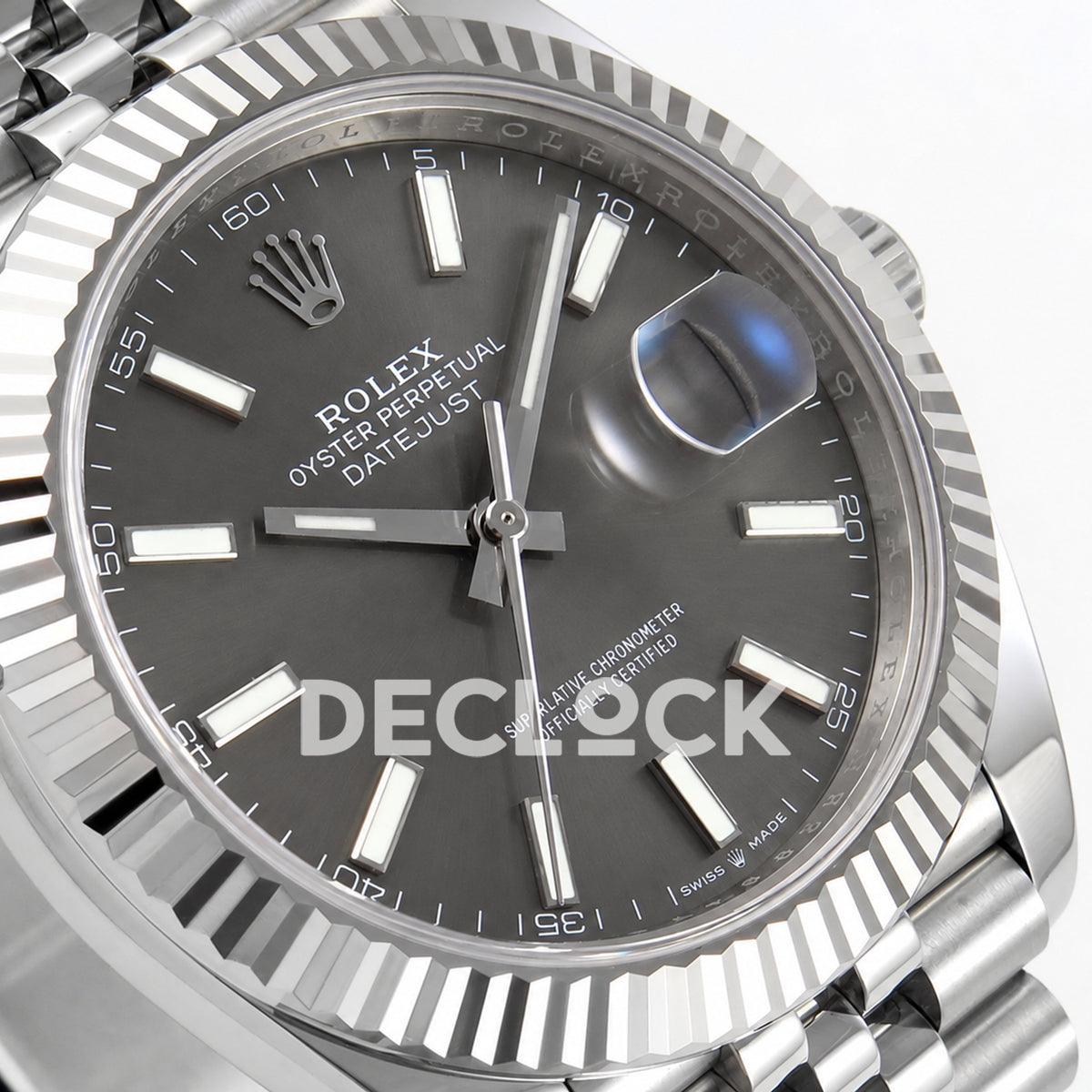 Rolex Datejust 41 126334 Grey Stick Dial Jubilee RGF JH3235
