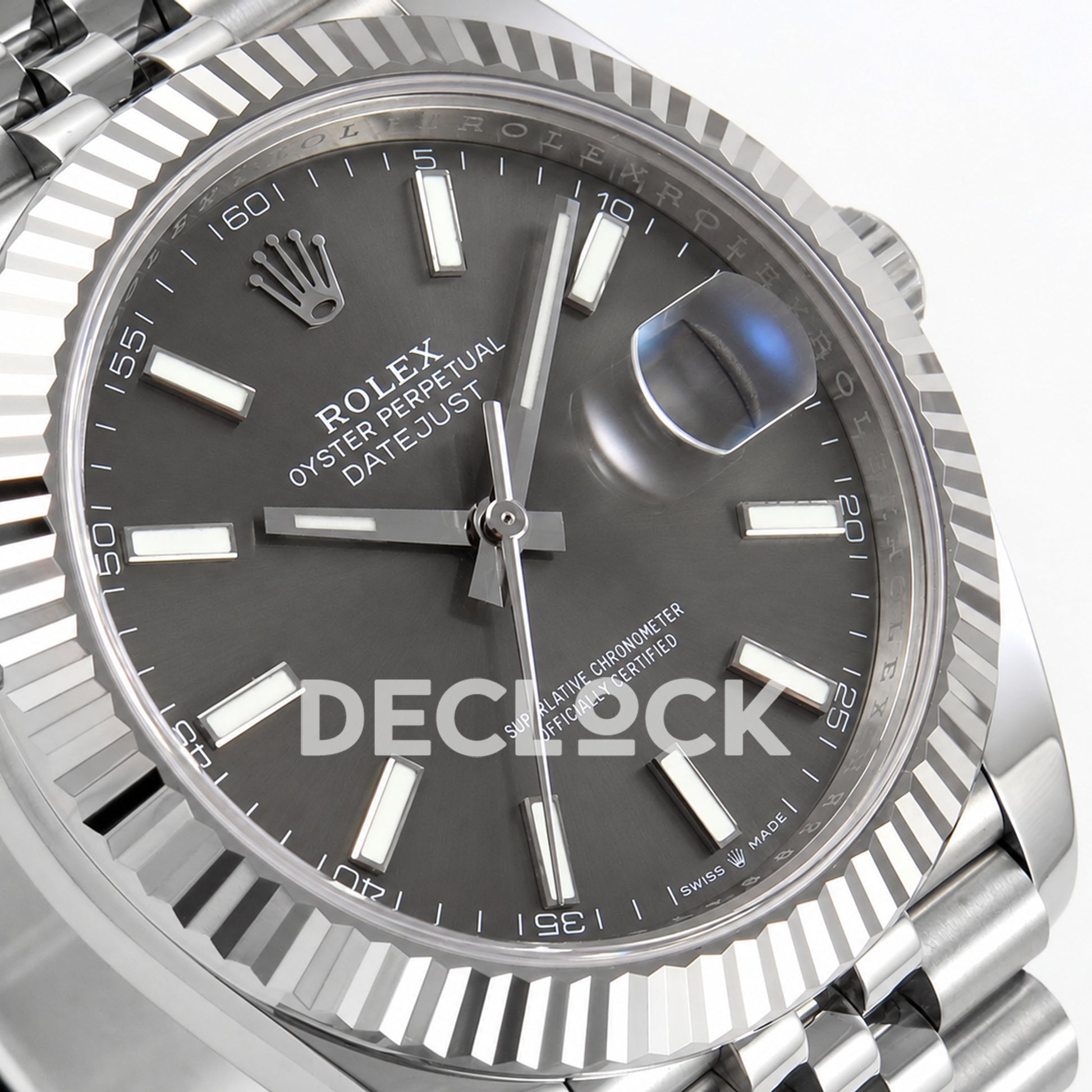 Rolex Datejust 41 126334 Grey Stick Dial Jubilee RGF JH3235