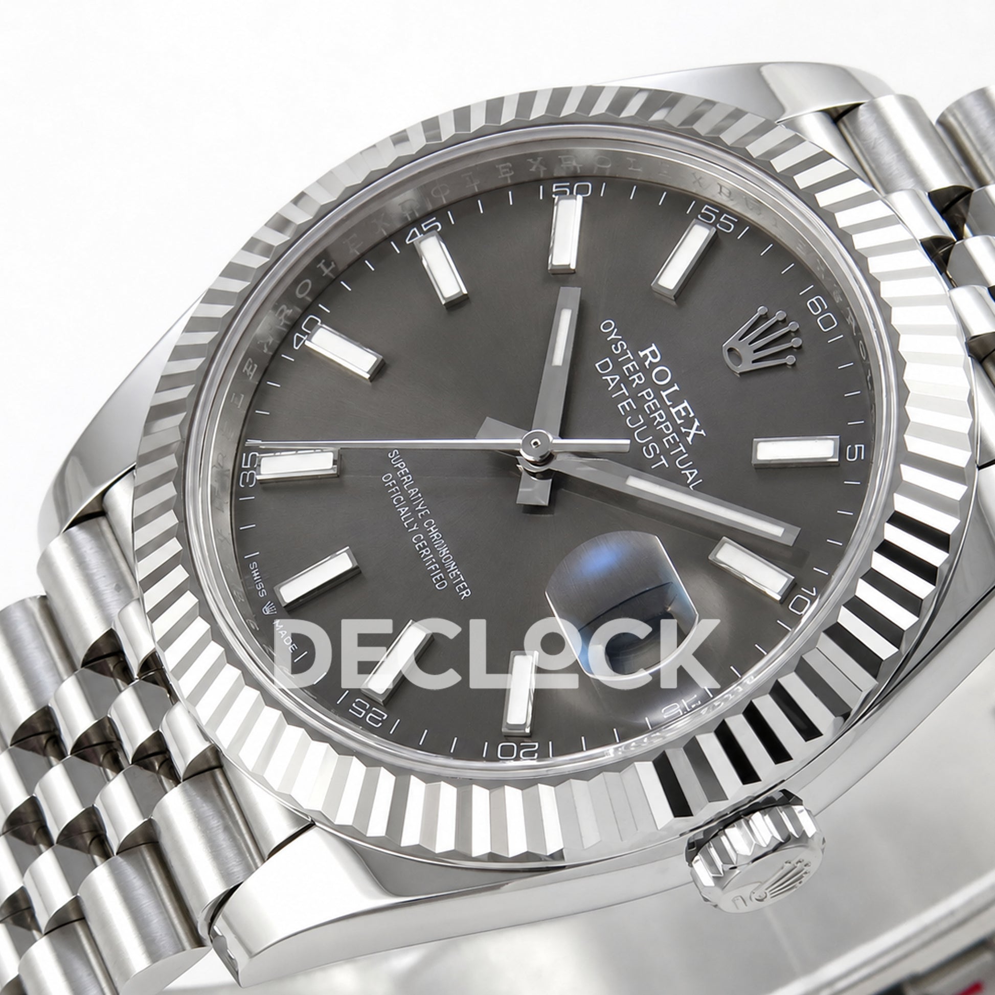 Rolex Datejust 41 126334 Grey Stick Dial Jubilee RGF JH3235