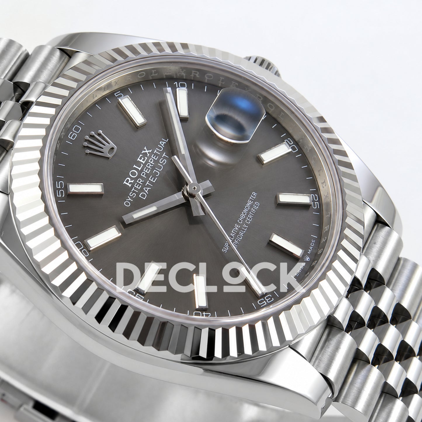 Rolex Datejust 41 126334 Grey Stick Dial Jubilee RGF JH3235