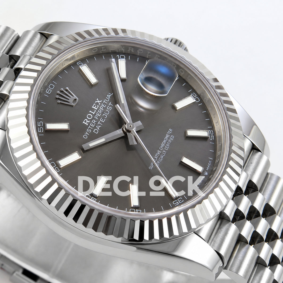Rolex Datejust 41 126334 Grey Stick Dial Jubilee RGF JH3235