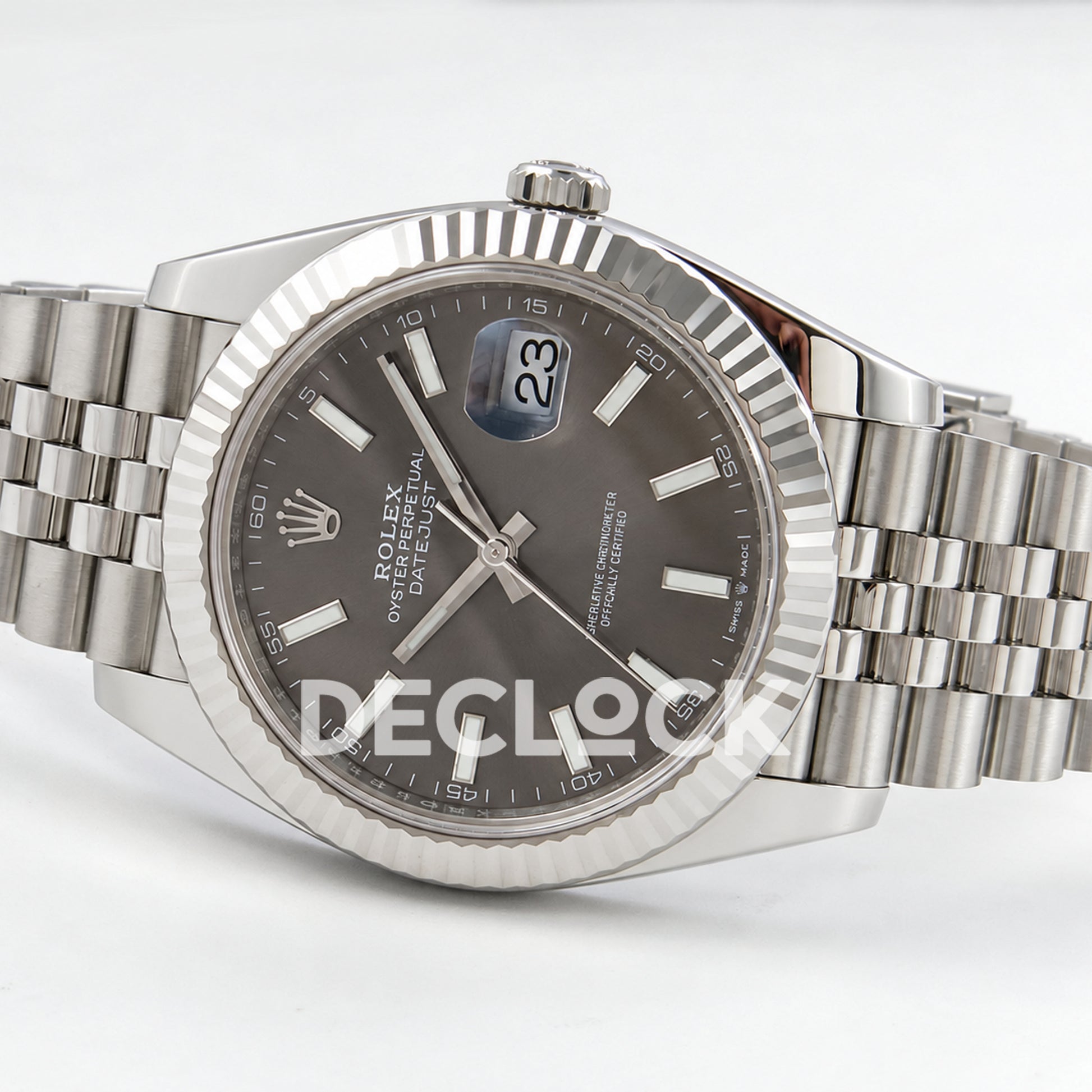Rolex Datejust 41 126334 Grey Stick Dial Jubilee RGF JH3235