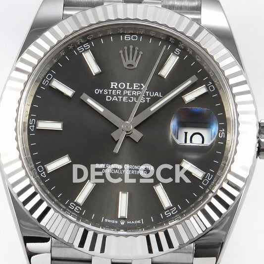 Rolex Datejust 41 126334 Grey Stick Dial Jubilee Clean Plus JH3235 V2