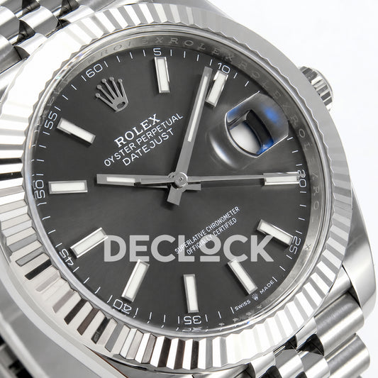 Rolex Datejust 41 126334 Grey Stick Dial Jubilee Clean Plus JH3235 V2