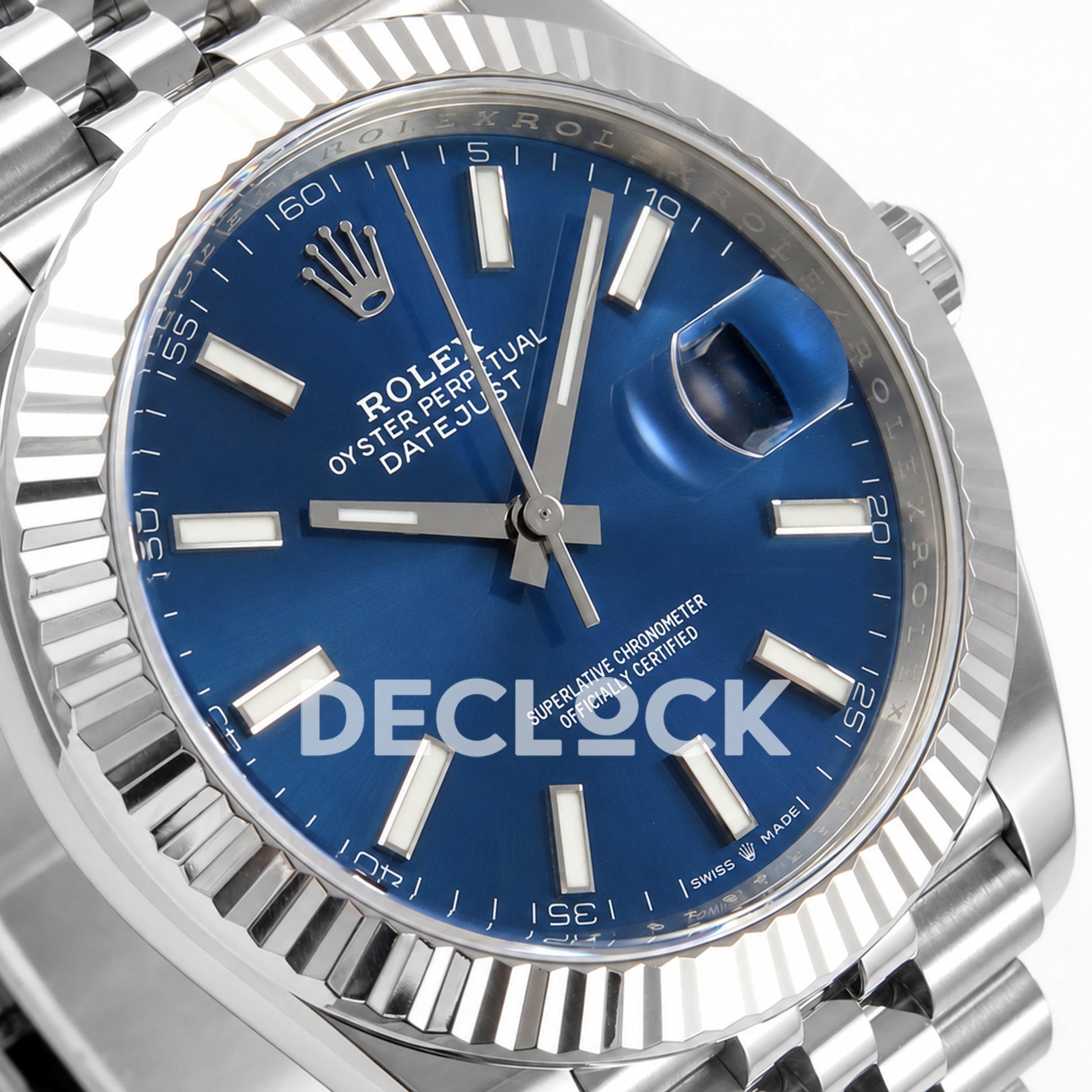 Rolex Datejust 41 126334 Blue Stick Dial Jubilee Clean Plus JH3235 V2