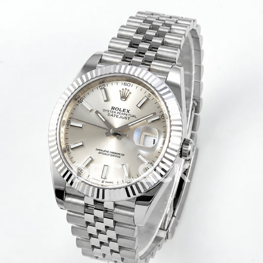 Rolex Datejust 41 126334 Silver Stick Dial Jubilee Clean Plus JH3235 V2