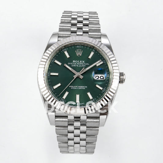 Rolex Datejust 41 126334 Green Stick Dial Jubilee Clean Plus JH3235 V2