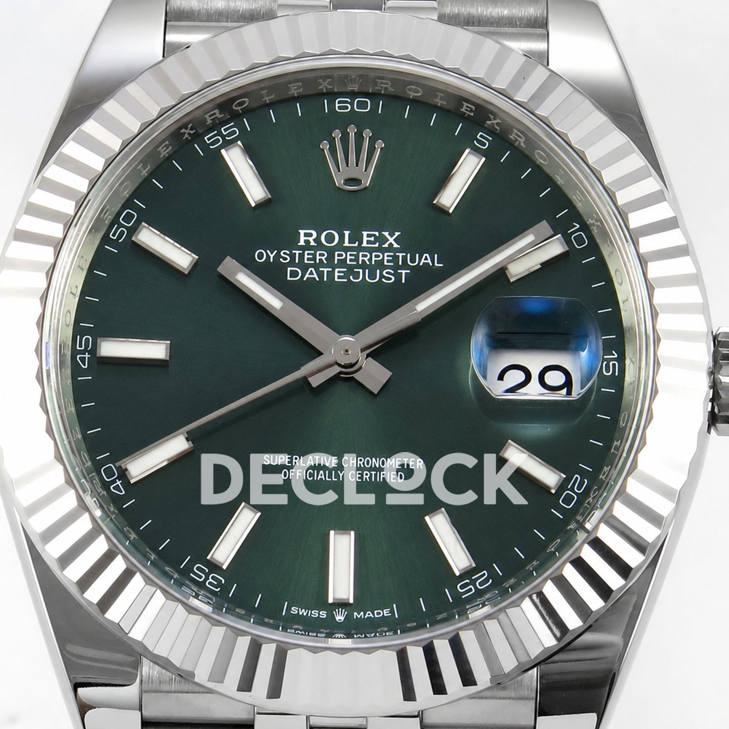 Rolex Datejust 41 126334 Green Stick Dial Jubilee Clean Plus JH3235 V2
