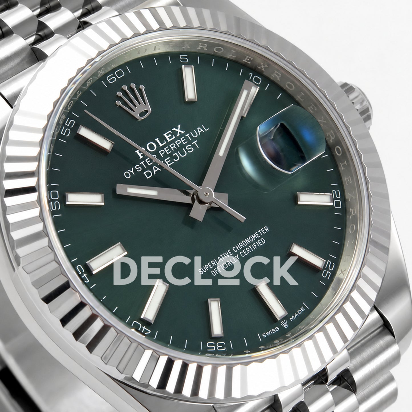 Rolex Datejust 41 126334 Green Stick Dial Jubilee Clean Plus JH3235 V2