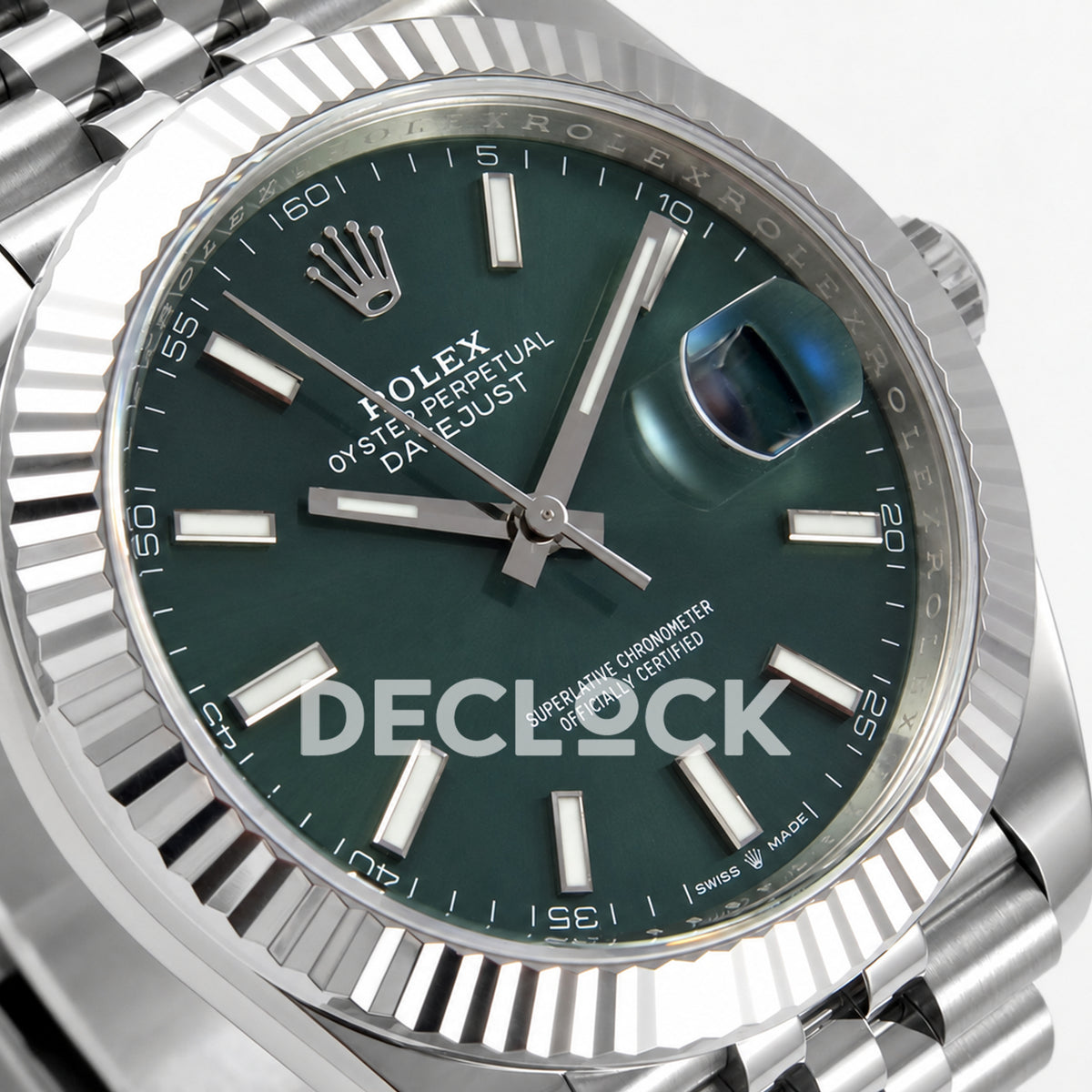 Rolex Datejust 41 126334 Green Stick Dial Jubilee Clean Plus JH3235 V2
