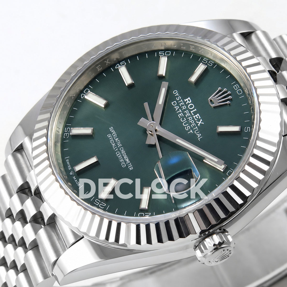Rolex Datejust 41 126334 Green Stick Dial Jubilee Clean Plus JH3235 V2