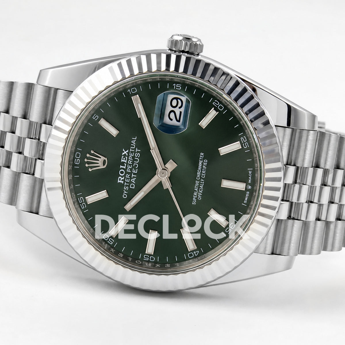 Rolex Datejust 41 126334 Green Stick Dial Jubilee Clean Plus JH3235 V2